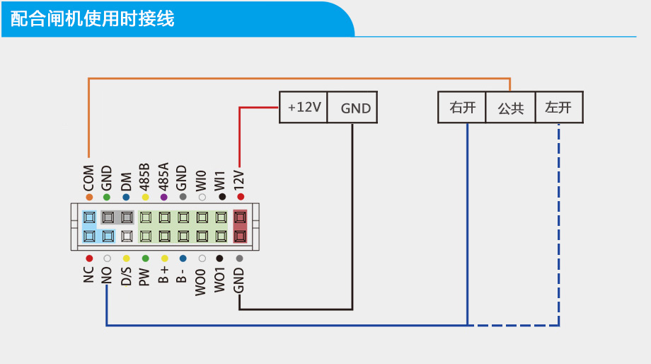FaceDeep3 IRT 人臉測(cè)溫門(mén)禁機(jī)配置閘機(jī)使用時(shí)接線方式